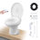 Toilette de camping à profil bas de 15 po avec pédale de bidet pour camping-car RV Yescom