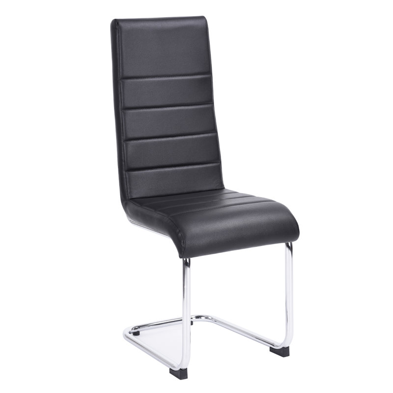 Quintana 49cm H Upholstered Cantilever Chair, Black
