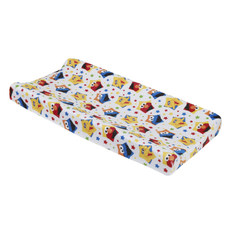 Housse de matelas à langer Elmo, Big Bird et Cookie Monster