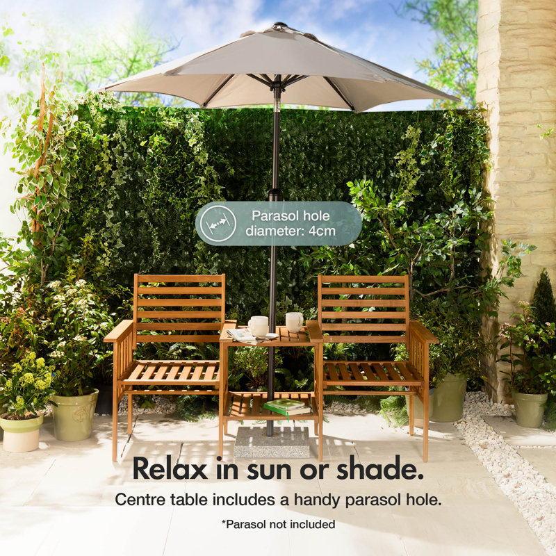 Solid Wood Acacia Outdoor Bench