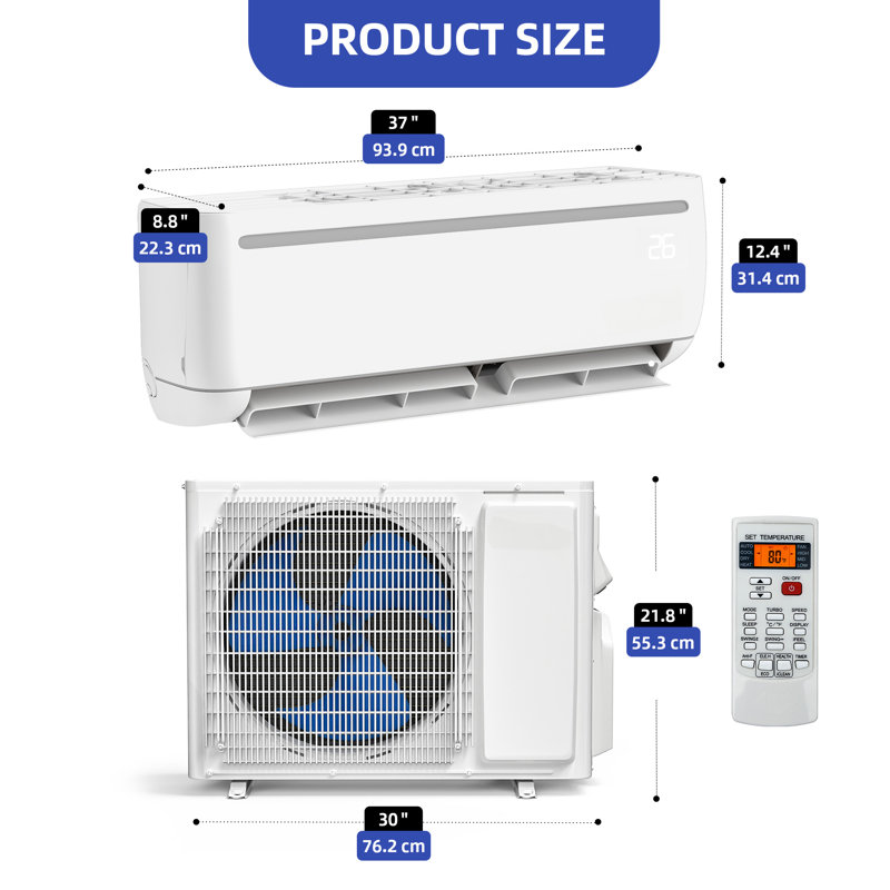 Système de refroidissement et de chauffage multi-zones Wi-Fi intelligent 18 000 BTU