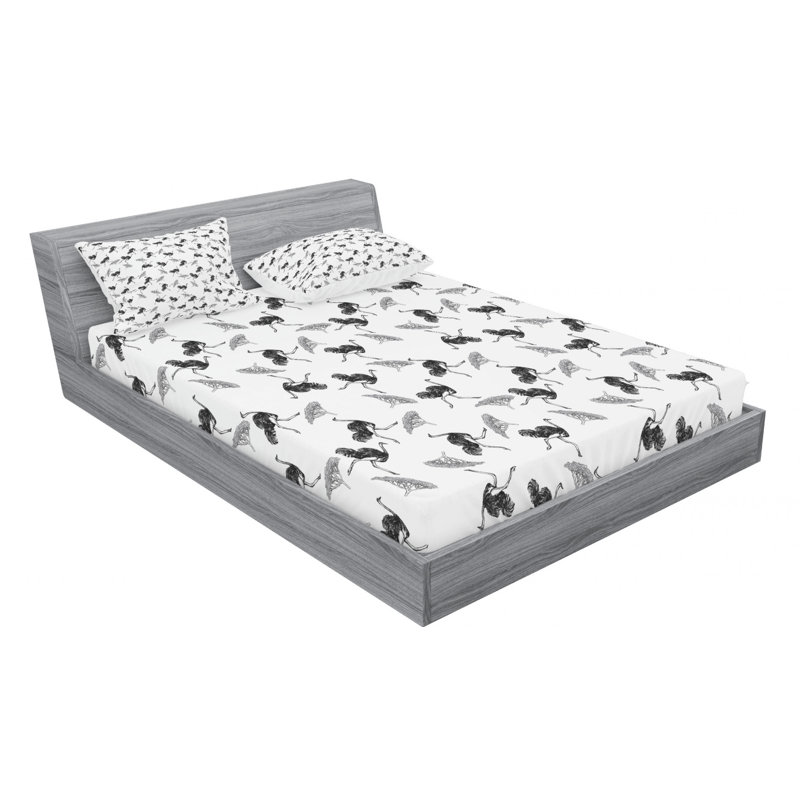Microfiber Sheet Set, Queen Sheet Set with Fitted Sheet