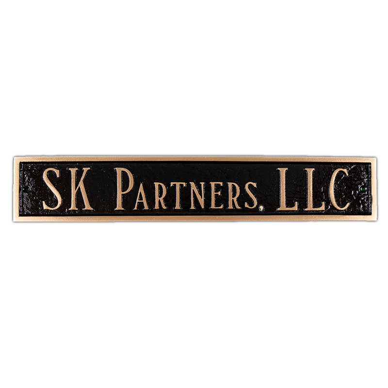 Plaque d’adresse murale sur 1 ligne Classic, Cuivre antique / Cuivre, Oui
