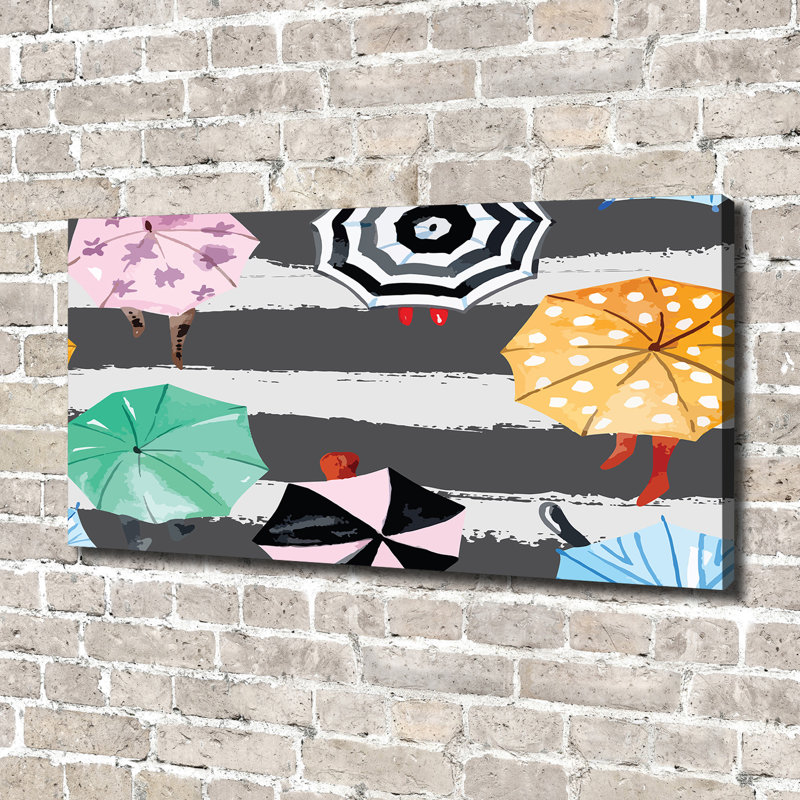 Colourful Umbrellas - Wrapped Canvas Print