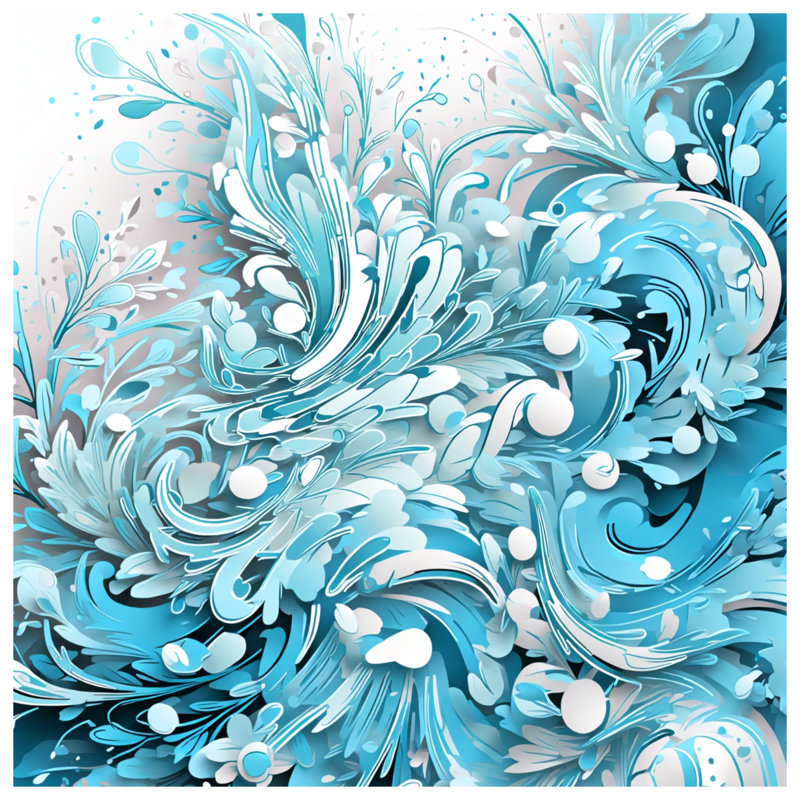 Tapis de bain tourbillonnant abstrait bleu, L 34 po x L 21 po