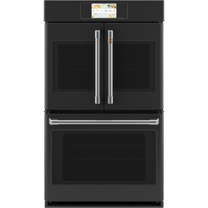 30" Self-Cleaning Convection Smart Electric Double Wall Oven, Matte Black