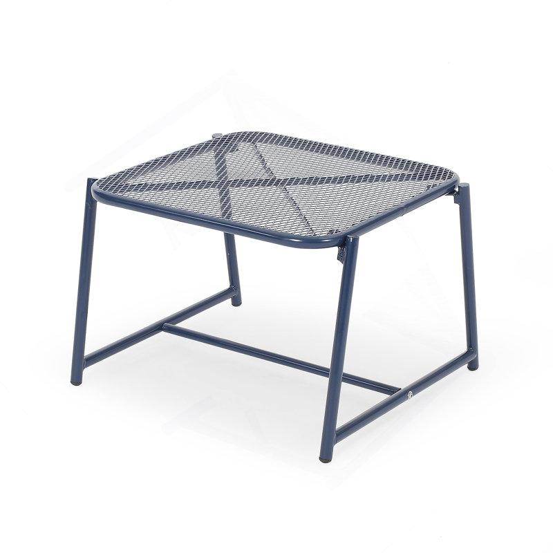 Iron Side Table, 13.25" H x 19.5" W x 18" D, Navy