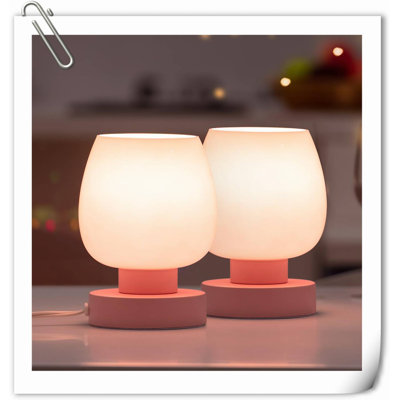 Triandos Glass USB Torchiere Lamp