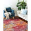 Tapis géométrique fuchsia-1330372296