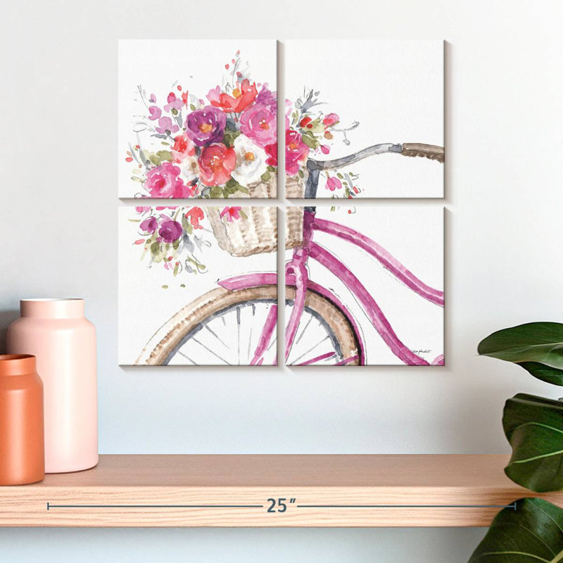 Harnek visiblement rose, H 18 po x l 18 po