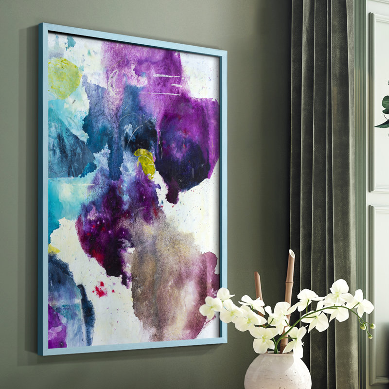 «Dreaming II», reproduction encadrée - bois massif, Bleu, H 10 po x l 8 po