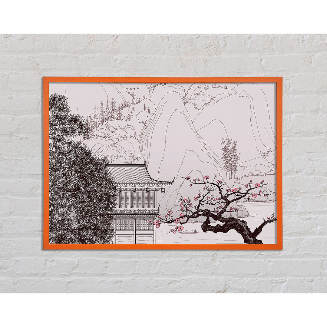 Gerahmtes Poster Home Of The Chinese Cherry Blossom von Reshawn