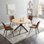 Table de salle à manger Kadison 46,4 po en MDF avec pieds en acier au carbone-1955929733