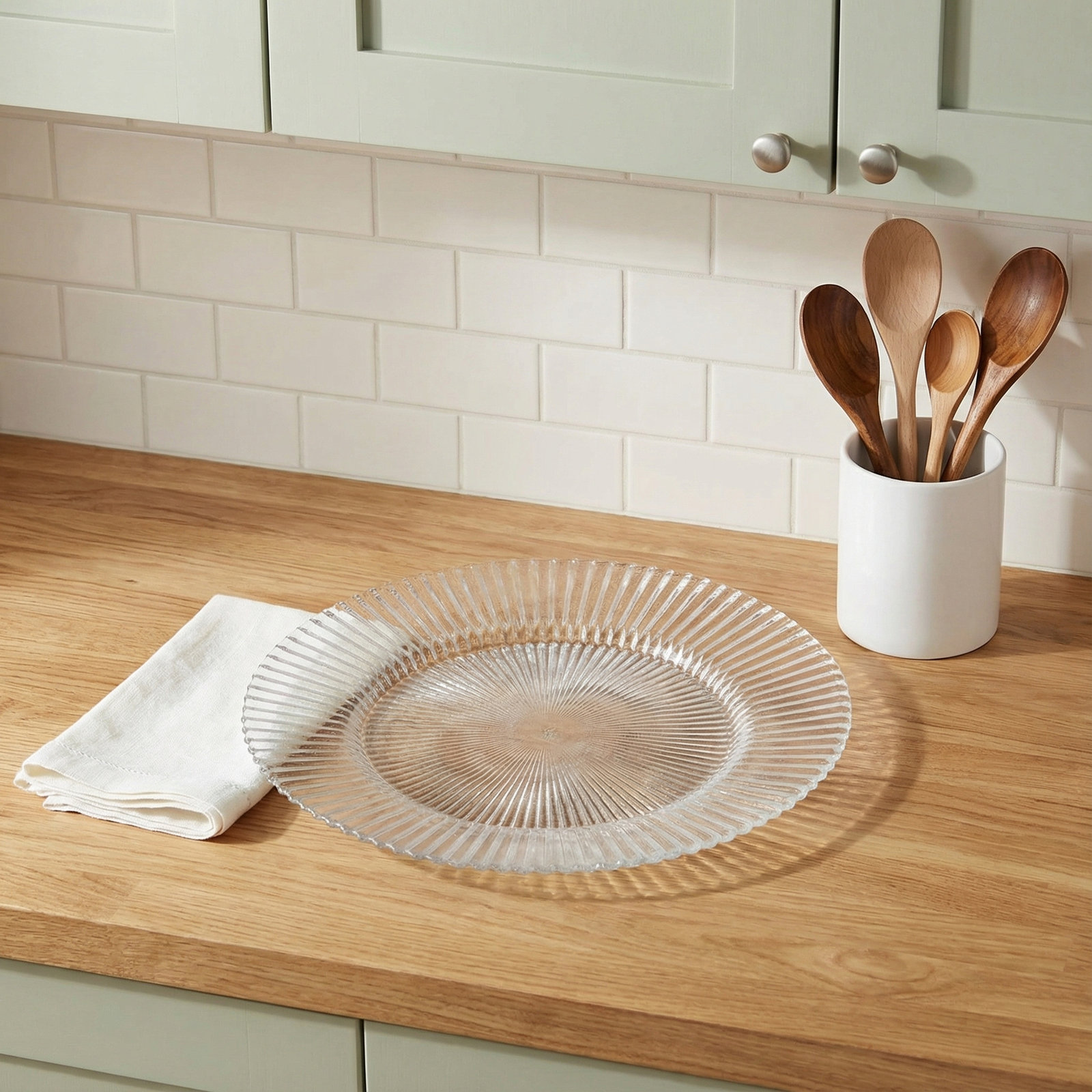 Fortessa Archie Glass Charger (Set of 4), Clear