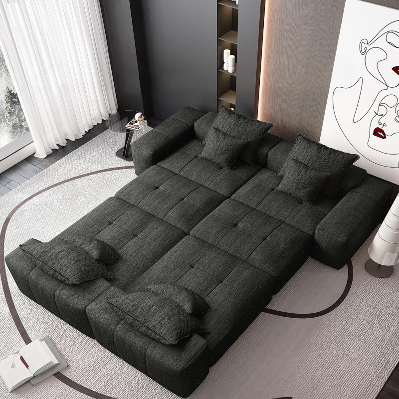 Canapé modulaire surdimensionné Modern, Noir