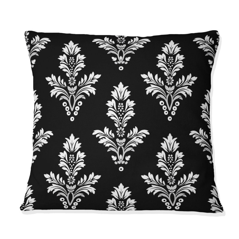 Coussin décoratif damassé Elegance I - Glam, H 16 po x l 16 po
