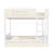 Full Bunk Bed with Trundle, Wood Frame with Built-in Bookshelf & Safety Guardrail, Automobile Design for Kids-2051109204-2051109209