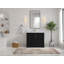 Meuble-lavabo sur pied simple 42 po avec plateau en quartz Alys