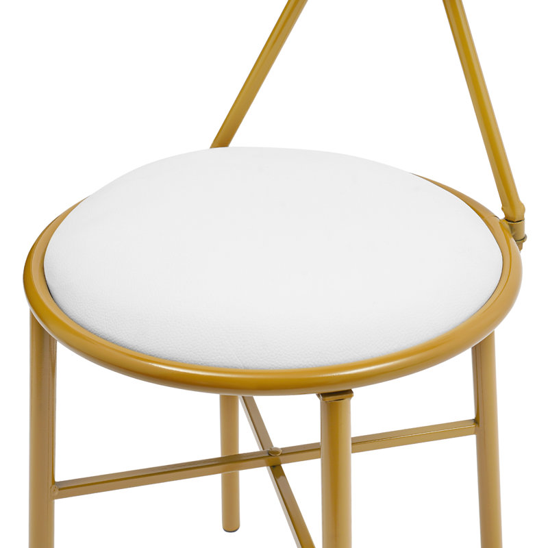 Fauteuil à dossier papillon 13,39 po, Blanc, Polyuréthane