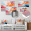 «Pink Bliss Sunset Celebration», art mural abstrait-233615317-233614379