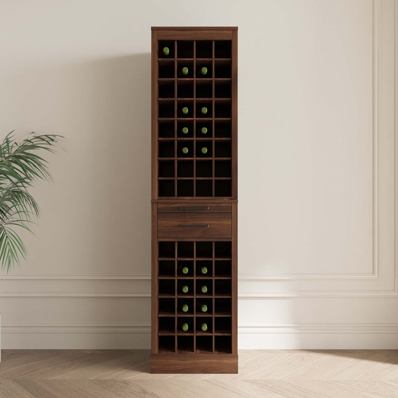 Armoire de rangement pour le vin modulaire, Noyer brun