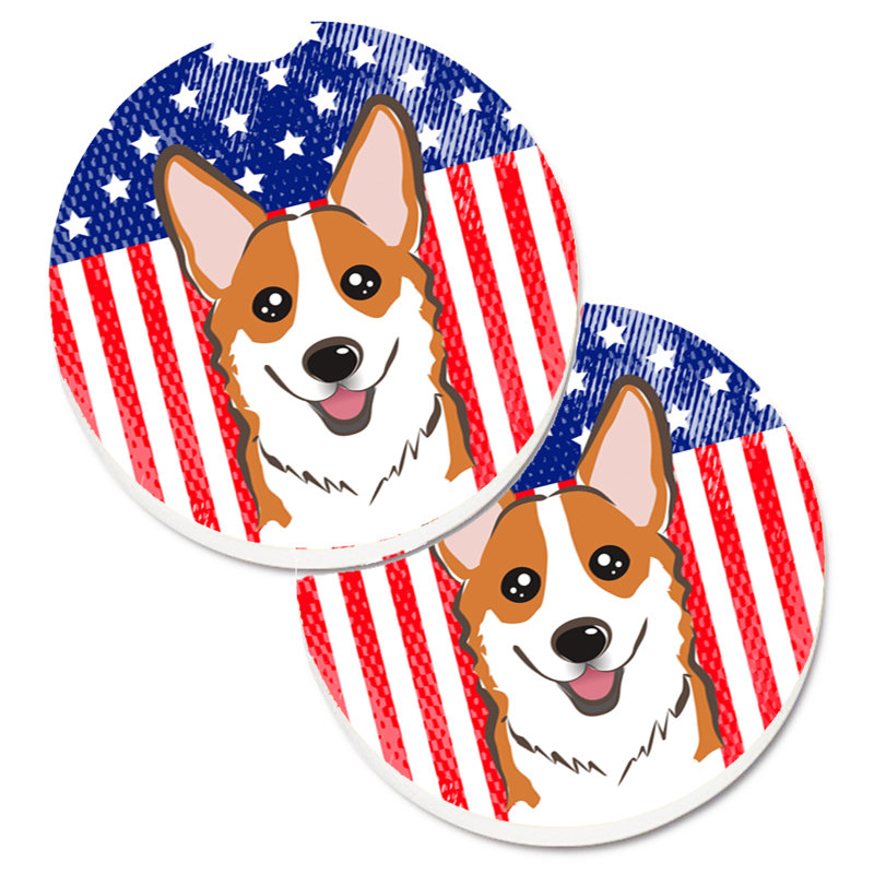 Sous-verre american flag, Corgi rouge