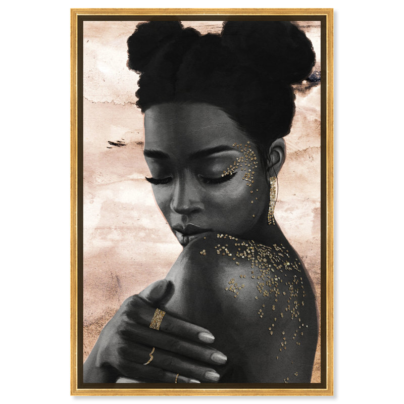 «In Blush Tones», impression sur toile, Cadre flottant doré, H 30 po x l 20 po