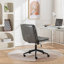 Chaise grise pour bureau à domicile - pivotante à 360°, hauteur réglable, assise pivotante avec large assise grise, idéale pour la maison ou le bureau