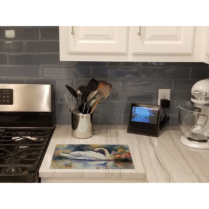 Swan Glass Cutting Board