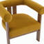 Chaise d'appoint moderne rembourrée avec accoudoirs ronds