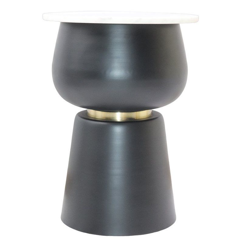 Leeonna Marble Top End Table