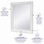 Miroir de commode rectangulaire - finition blanche
