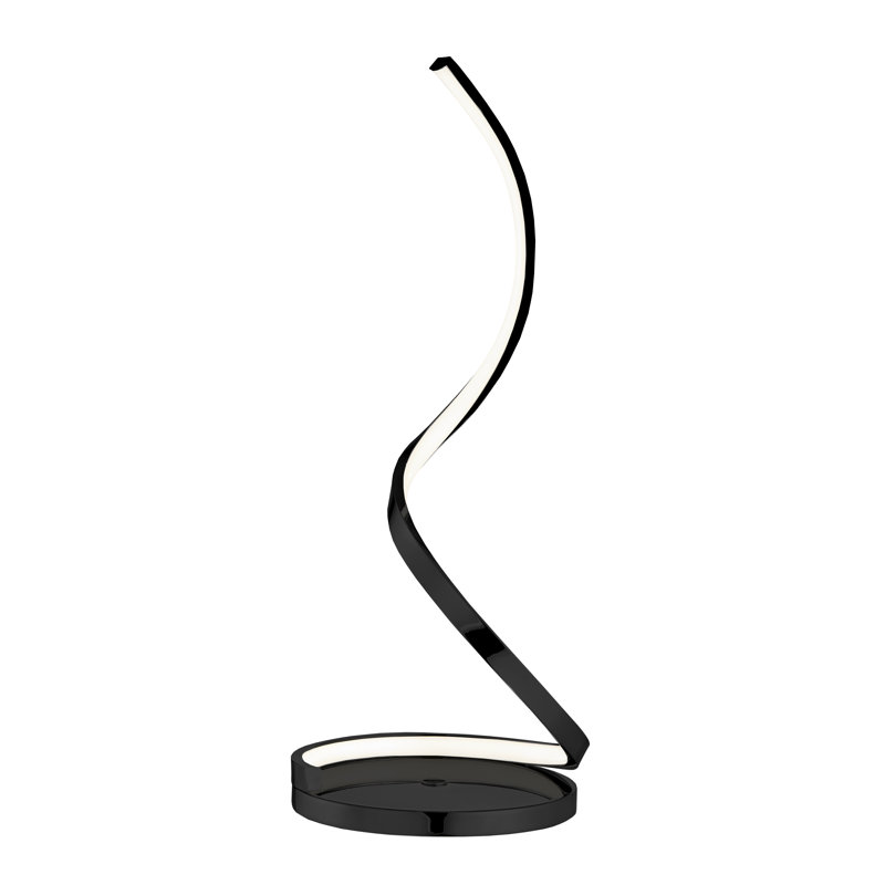 Taquan 26" Integrated LED Novelty Table Lamp, Black, Dimmable