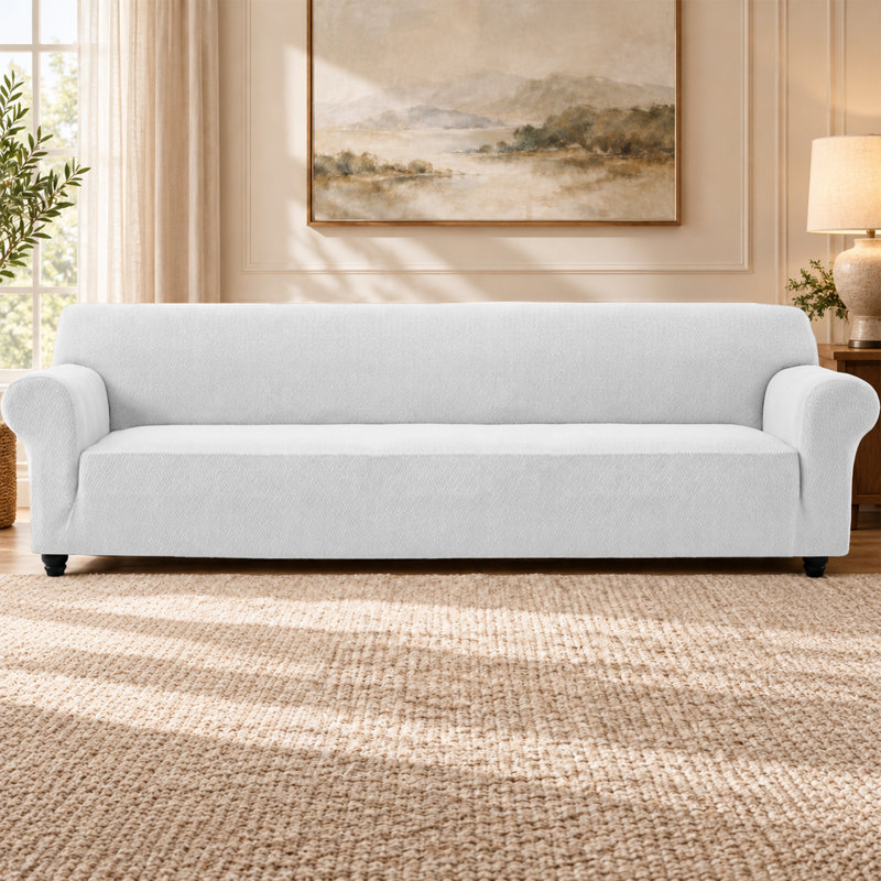 Aspire Homeware 4-Seater High Quality Stretchable Spandex Sofa Cover, Silver