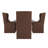 Baxter Concrete Veneer Top Dining Table And Slipcovered Wingback Parson Chairs Set - Full Concrete Veneer Top Table, Fabric Cover Chairs-96220402