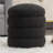 Round Upholstered Boucle Ottoman-651051399-651051400