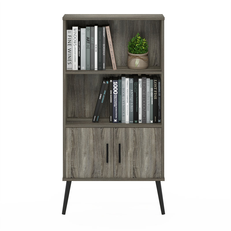 Haslingden 115.8cm H x 60.6cm W Standard Bookcase, French Oak Grey