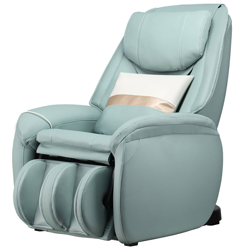 Fauteuil de massage chauffant en similicuir, Similicuir vert