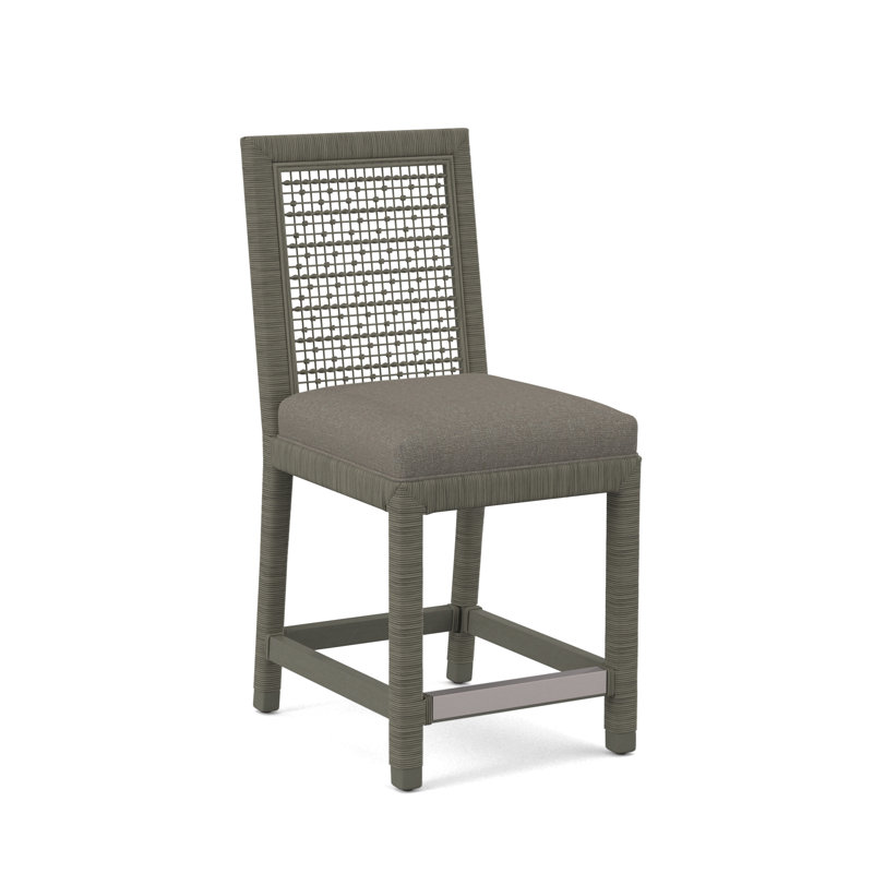 Tabouret de comptoir 24 po Scotia Glinda, Pierre grise, Performance gris sucre; 0863-84