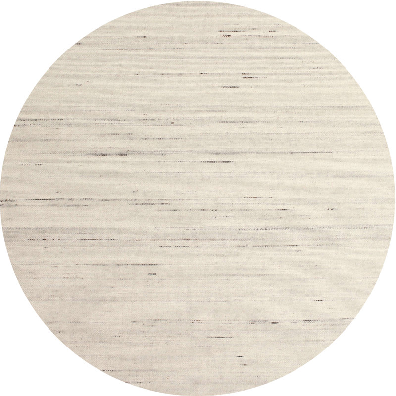 Tapis abstrait beige, Rond 7 pi