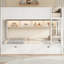 Full XL over Full XL Bunk Bed with Storage Cabinets, 2 Drawers & LED Light, Brown-151403983