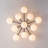 Honniball Frosted Glass Globe Sputnik Semi-flush Mount-1232925726-1230818863