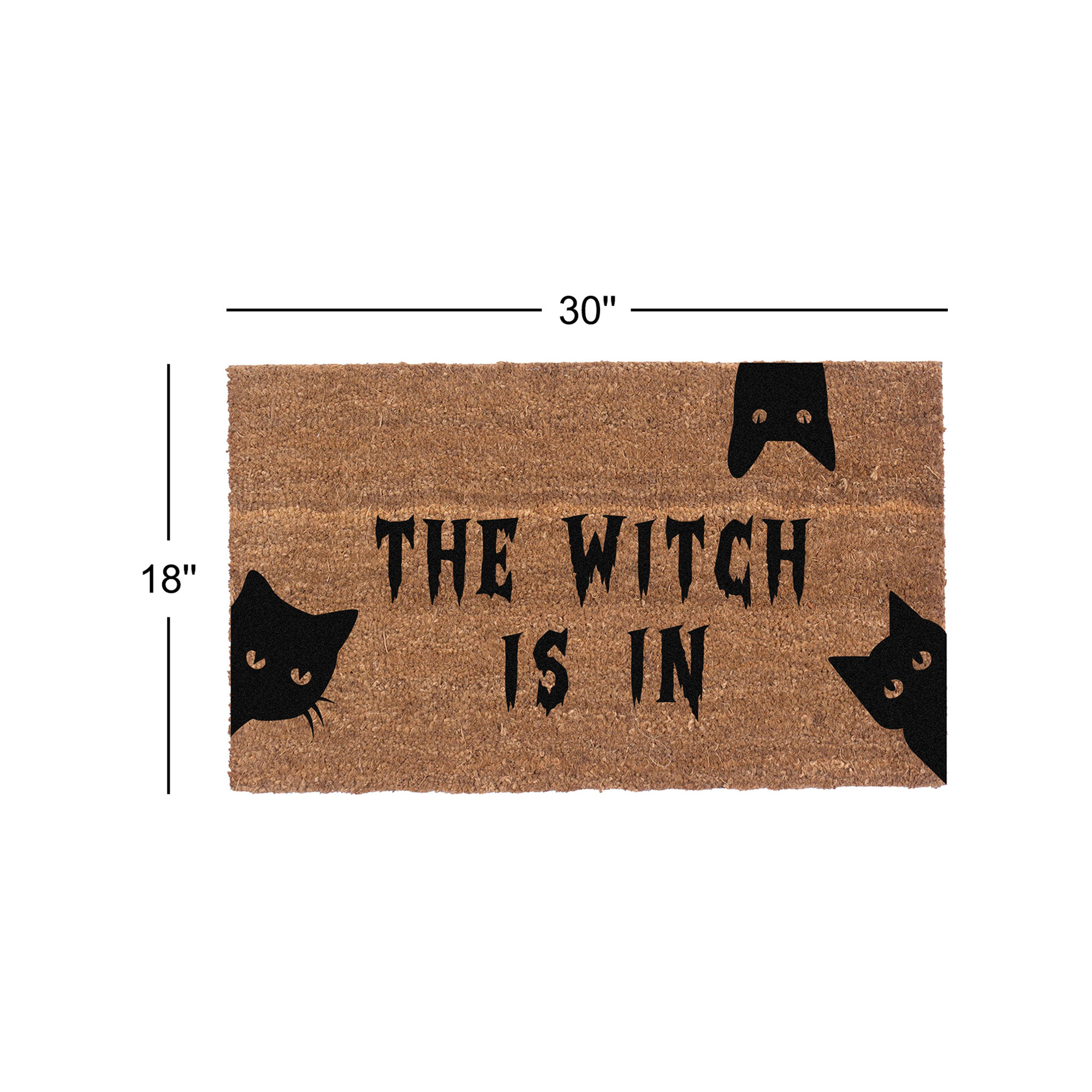 Donaho Non-Slip Halloween Outdoor Doormat, 18" W x 30" L