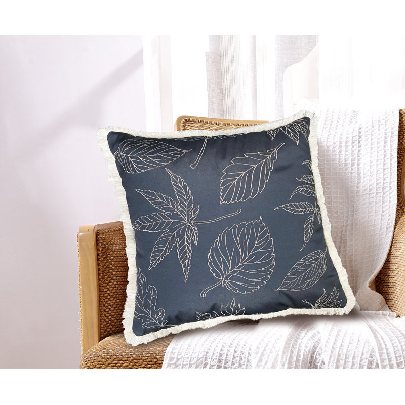 Fringed Outdoor Throw Pillow
