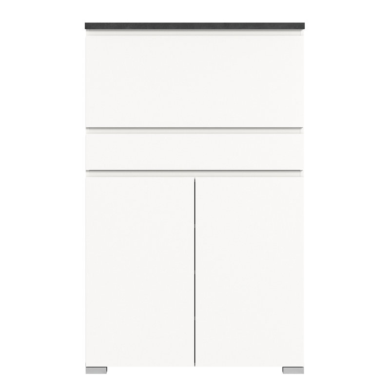 Shoe Cabinet, Black/White