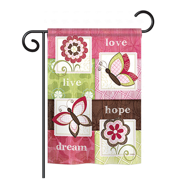 Drapeau de jardin vertical décoratif à double face 13 po x 18,5 po welcome floral inspirational