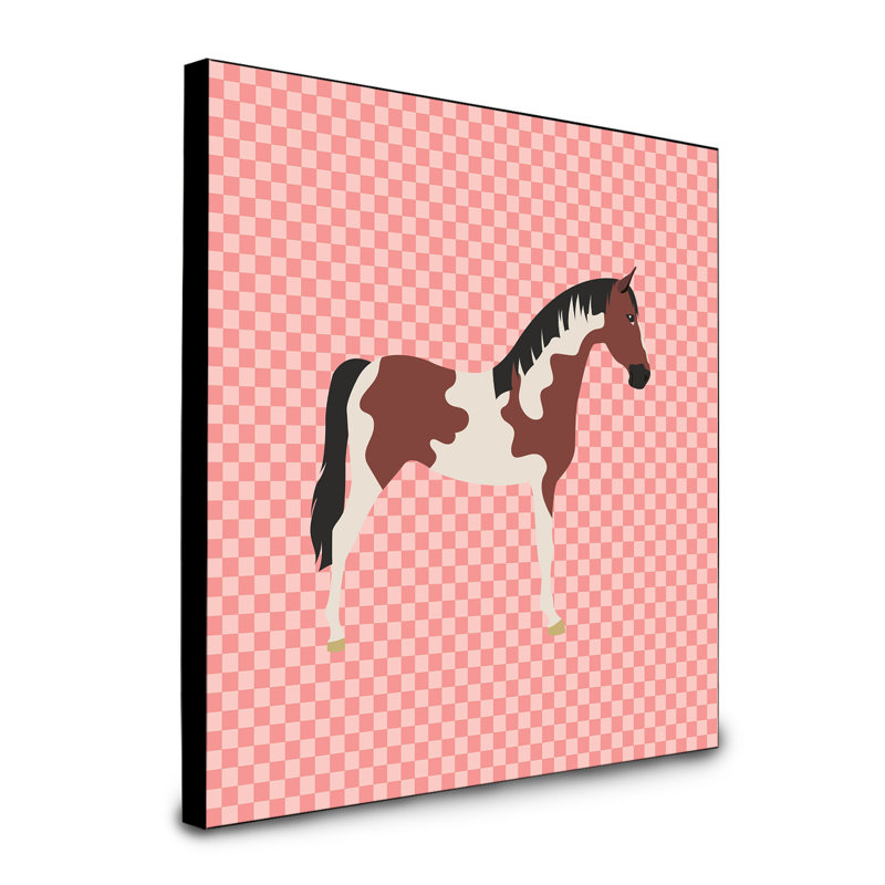 Panneau mural d’art cheval pinto Donohoo, Rose