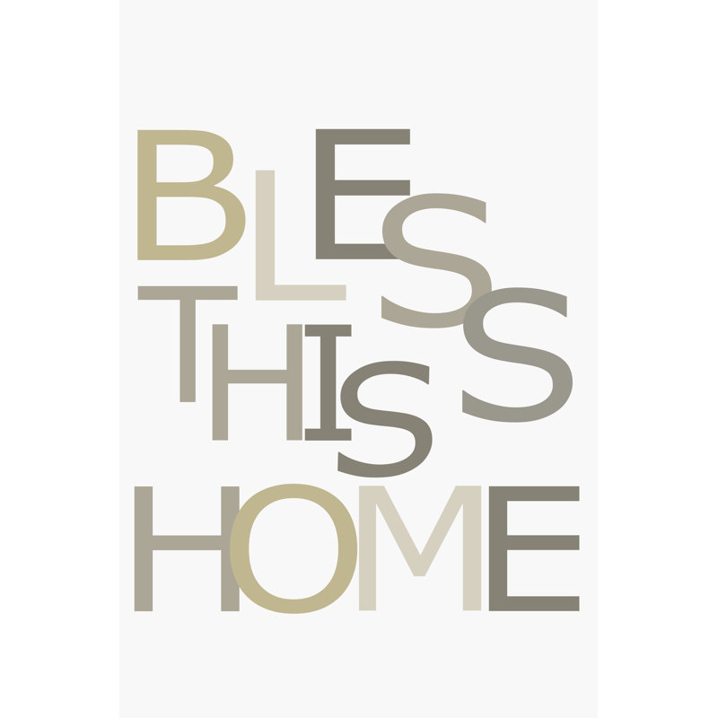 «Bless this home on Canvas» par Lauren Rader, H 12 po x l 8 po