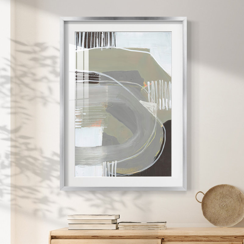Arching Neutrals I - Impression encadrée, Argent argent
