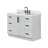   Kayleigh 49 Inch Single Rectangle Sink Bathroom Vanity with Carrara White Marble Countertop 1.5 Inch in Grey-130222945-130222950